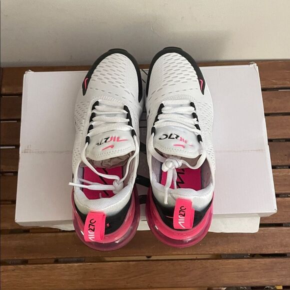 Nike Air Max 270 White/Hyper Pink USA Women Size 6/UK 3.5/EU 36.5(AH6789-127) - Picture 4 of 11